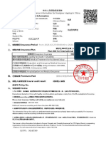 来华人员保险信息清单 List of insurance information for foreigner staying in China