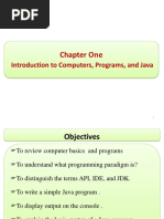 Chapter One: Introduction To Computers, Programs, and Java