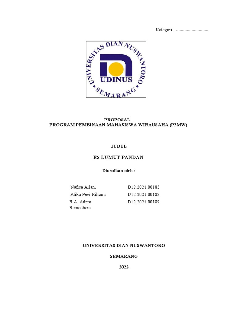 Template Proposal P2MW | PDF