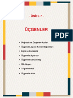 Üçgenler: - Ünite 7