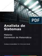 Analista de Sistemas: Materia: Elementos de Matemática