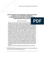 Association of Southeast Asian Nations (Asean) and The Development of Regional Economic Cooperation - Partnership With Russia