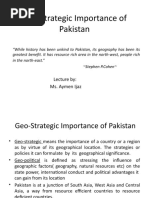 Geo-Strategic Importance of Pakistan