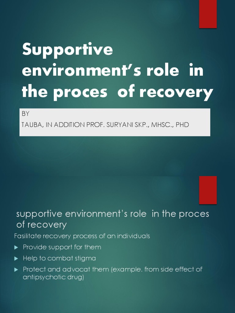 Role of Supportive Environments in Recovery | PDF | Behavioural ...