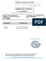 Bordereau de Livraison N°: BL1552003/23: Reference Designation Quantite