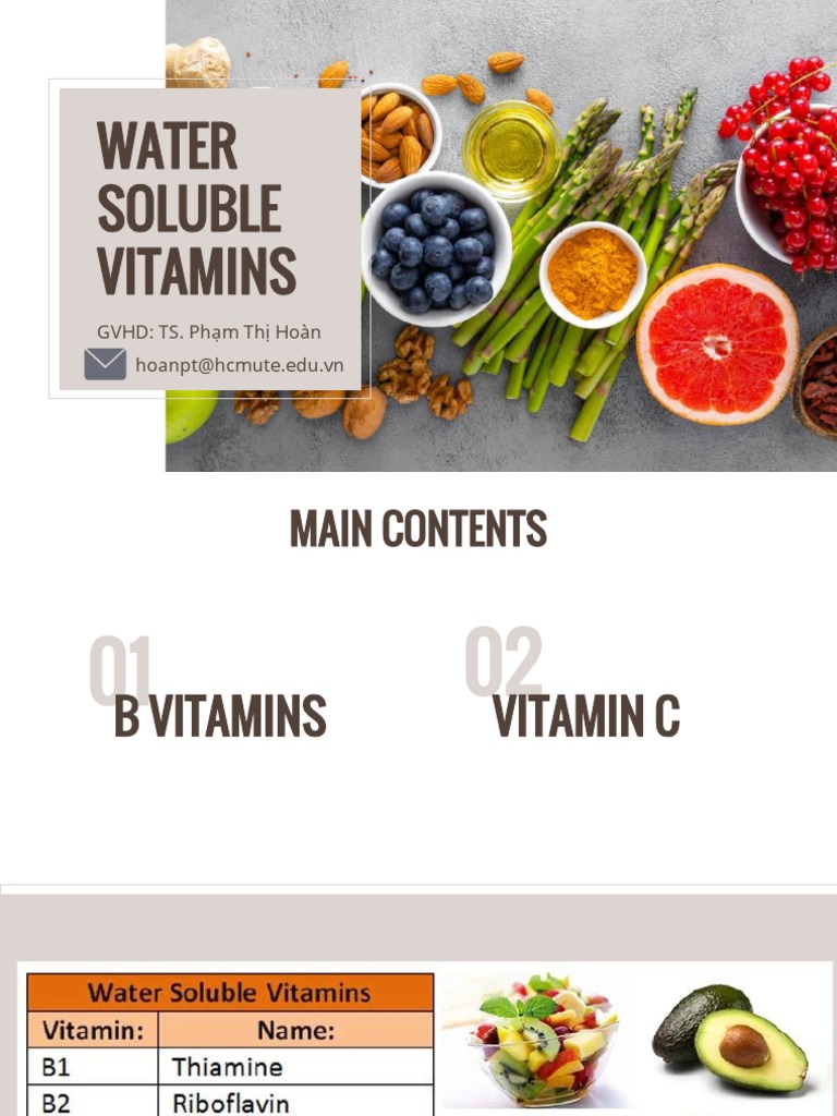 L8 Water Soluble Vitamin PDF Vitamin C Medical Specialties