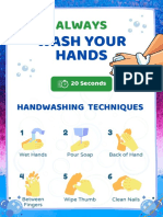 Blue Hand Washing Wall A4 Document