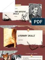 Literary and Artistic Skills: Topic