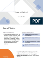 Formal vs Informal Writing Guide