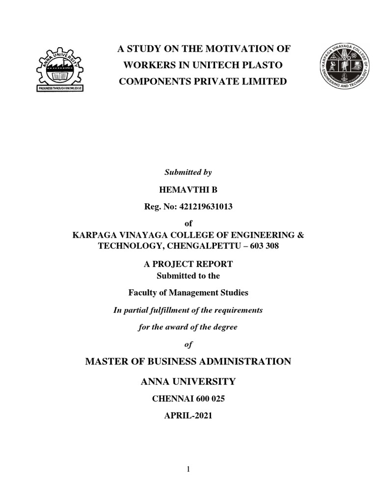 a-study-on-the-motivation-of-workers-in-unitech-plasto-components
