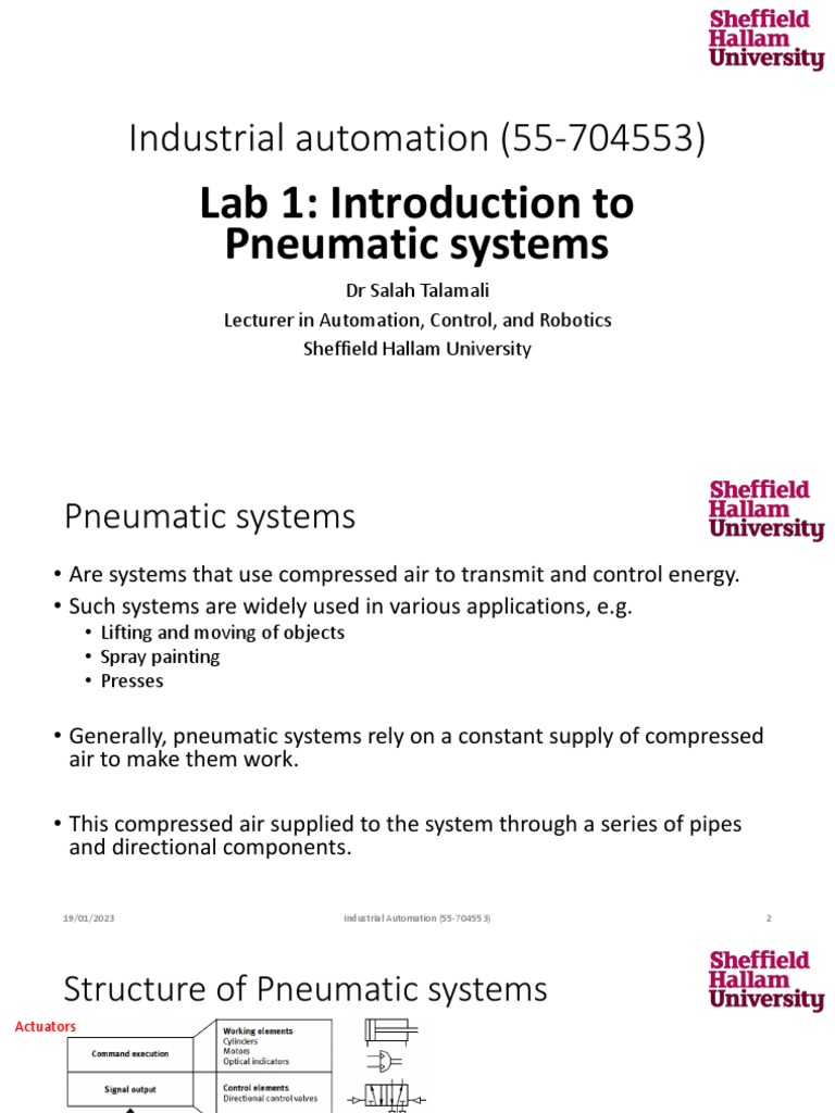 IntroductionS To Pneumatic Systems PDF Valve Actuator