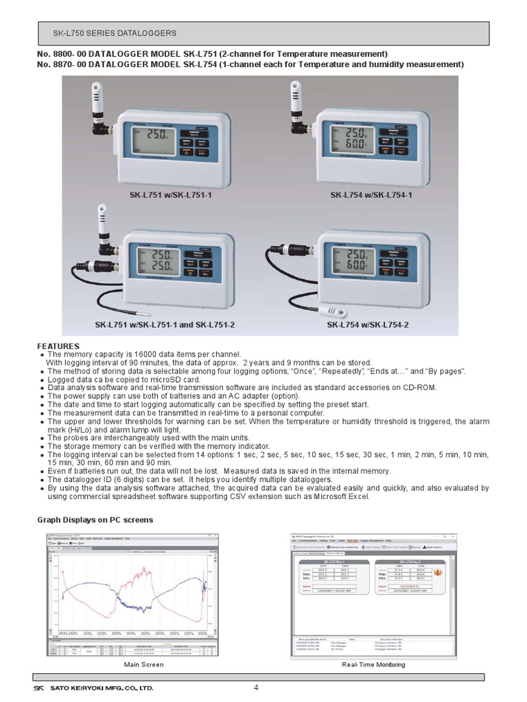 SK-L750 Series Temperature Measurement | PDF | Science & Mathematics ...