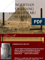 Pengertian Dan Ruang Lingkup Ilmu Sejarah