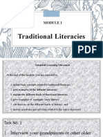 MODULE 1a Traditional and Functional Literacies