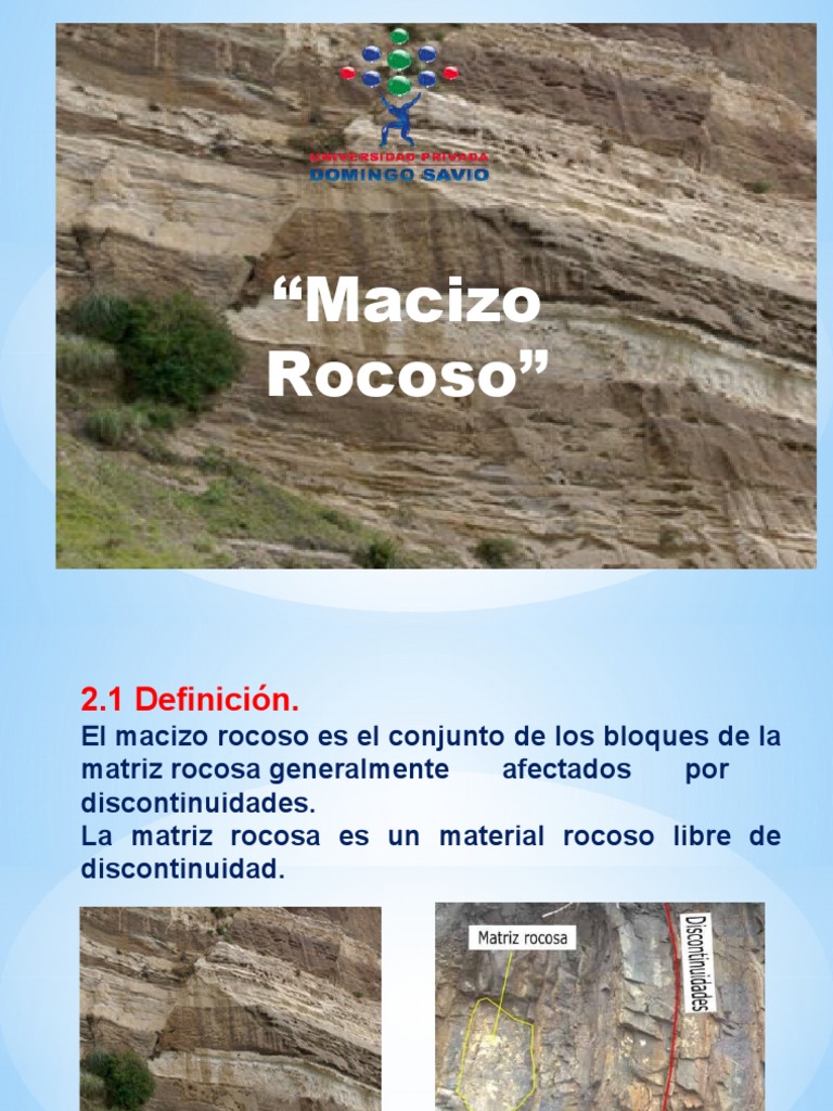 Definición y características del macizo rocoso | PDF | Roca (geología ...
