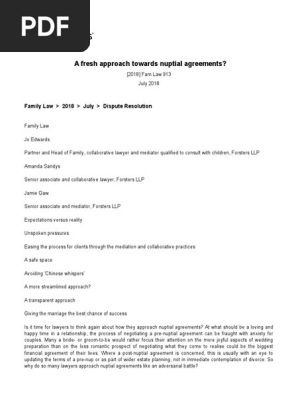 A fresh approach towards nuptial agreements_