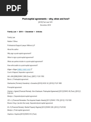 Post-nuptial agreements  why when and how_