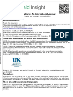 Corporate Communications: An International Journal: Article Information