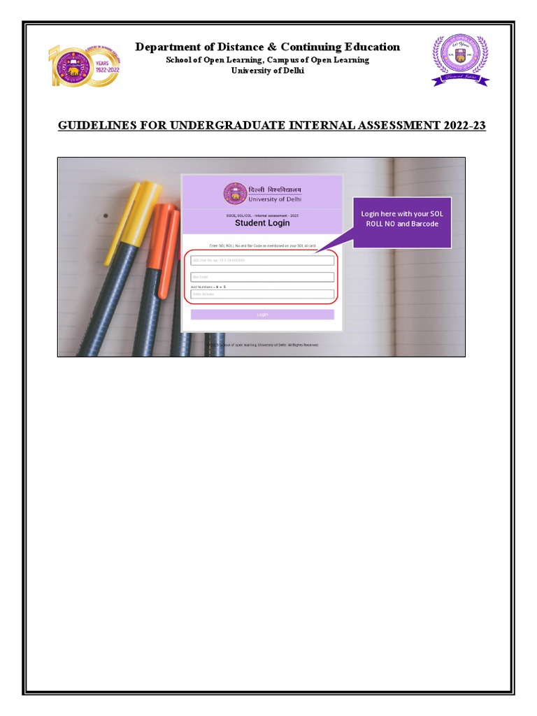 School Of Open Learning Du