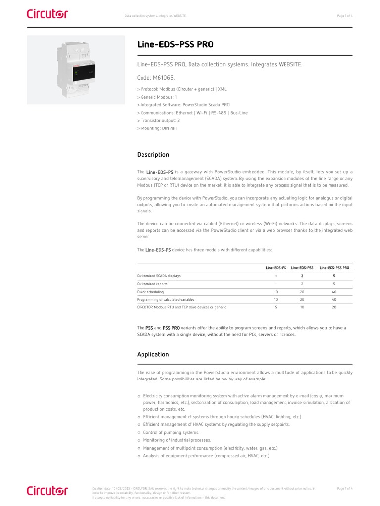 MD22 Line-EDS-PS M61065 EN | PDF | Scada | Power Supply