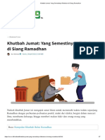 Khutbah Jumat: Yang Semestinya Dilakukan Di Siang Ramadhan