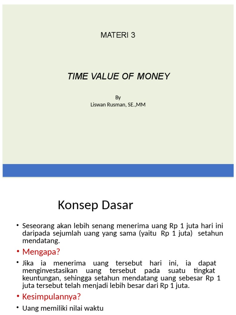 03 Time Value of Money | PDF