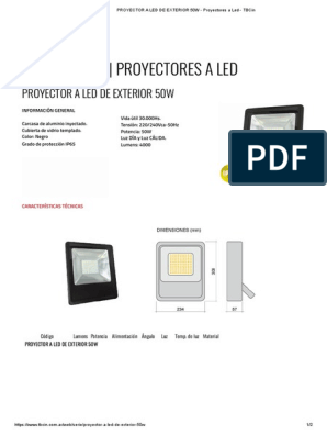 Proyector LED VCP 10W 6500K Luz Fría