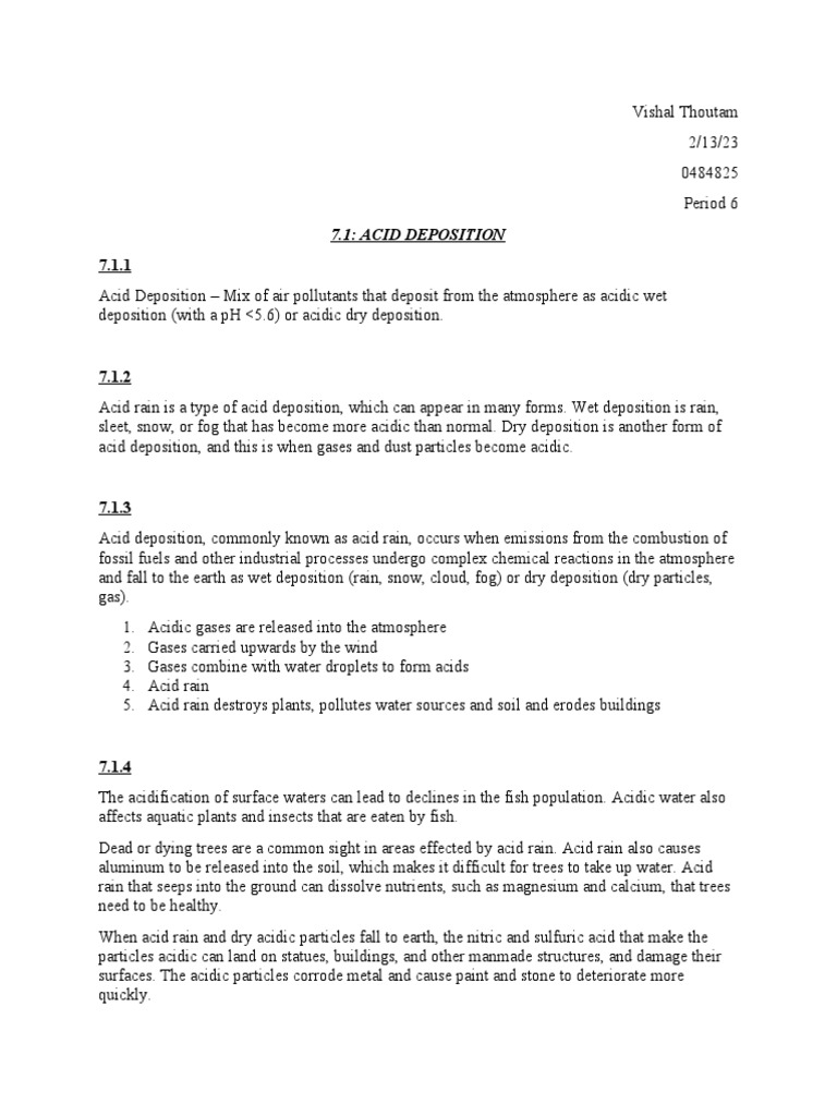 7.1 Acid Deposition | PDF