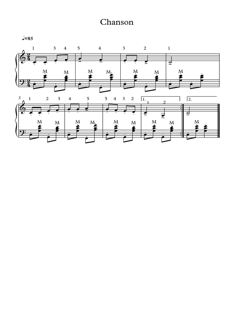 Chanson - Full Score | PDF