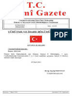 T.C. Resmî Gazete: Yürütme Ve İdare Bölümü