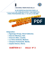 Programa de Especializacion para La Enseñanza de Comunicaciòn y Matemàtica para Profesores Del II y III Ciclo de Ebr