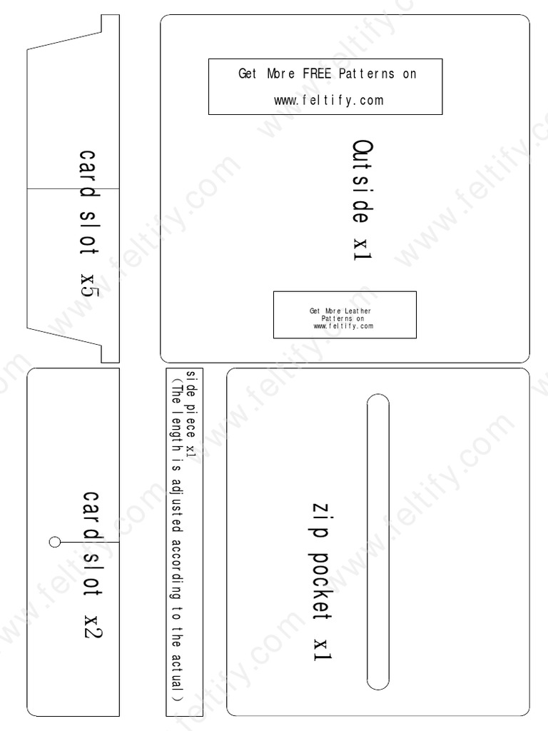 Minimalism Leather Long Wallet Pattern PDF 1 | PDF