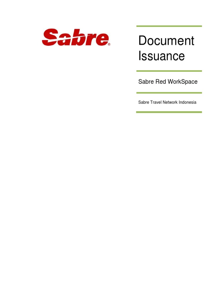 Panduan Penerbitan Tiket Sabre | PDF | Komputer