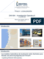 DAII 604 - Investigación Operativa II: Capítulo I: Localización
