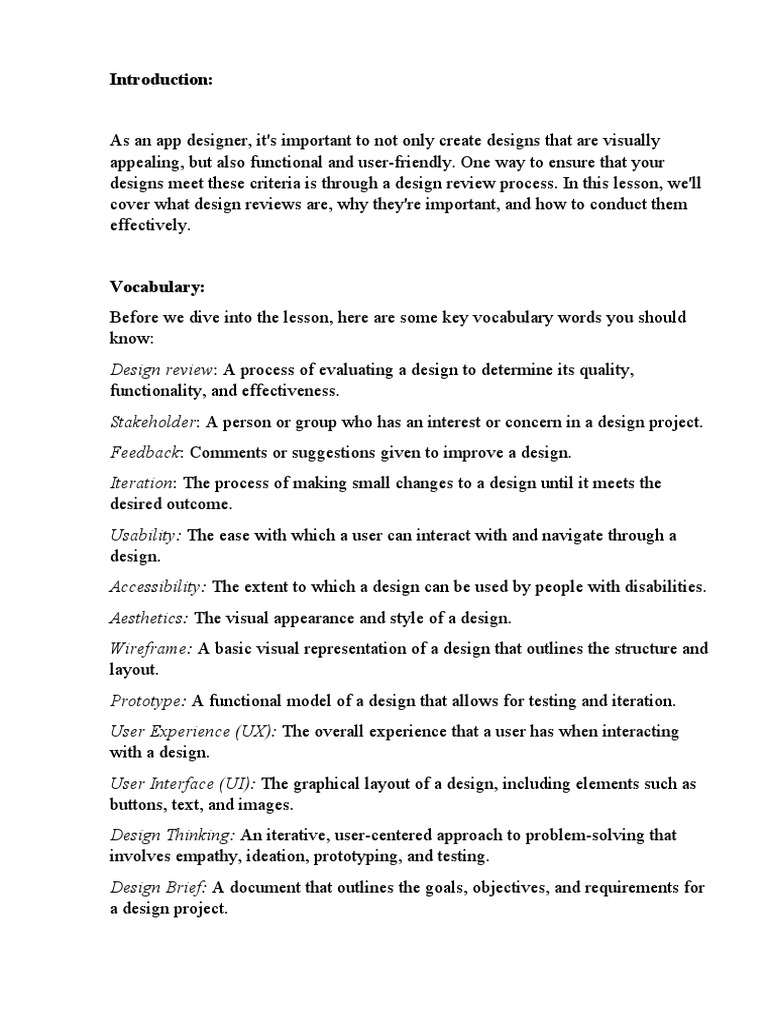 Design Review | PDF | Usability | Computing