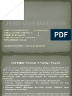 Pemisahan Kekuasaan