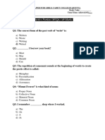 Objective Portion (MCQS) (40 Marks) : English