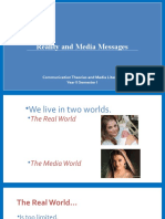 Reality and Media Messages: Communication Theories and Media Literacy Year II Semester I