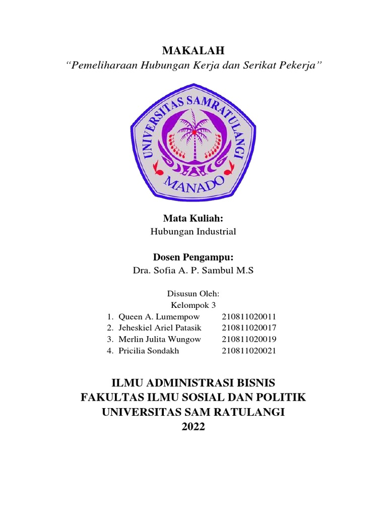 Makalah Kelompok 3 Hubungan Industrial PDF