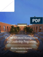 Oxford Advanced Management and Leadership Programme: Set A New Leadership Trajectory