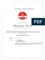 Dhruma Vora: Plagiarism and Citation