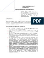 Sumilla: Interpongo Recurso de Reconsideración Señores Comisión Evaluadora de La Municipalidad Distrital de Santiago