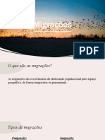 Tipos e causas das migrações humanas