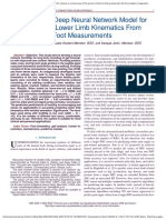 Foot2hip: A Deep Neural Network Model For Predicting Lower Limb Kinematics From Foot Measurements