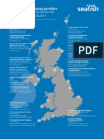 Map of Seafish Approved Training Providers Around The UK