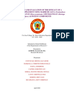 Development and Evaluation of The Efficacy of A Chicken Food Supplement Using Madre de Agua