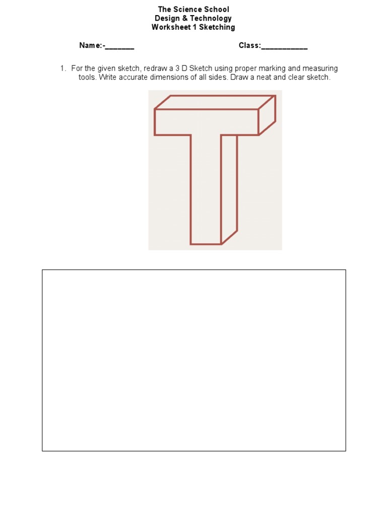 3d Objects Worksheet | PDF