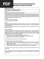 University of Lincoln Assessment Framework Assessment Briefing Template 2022-2023