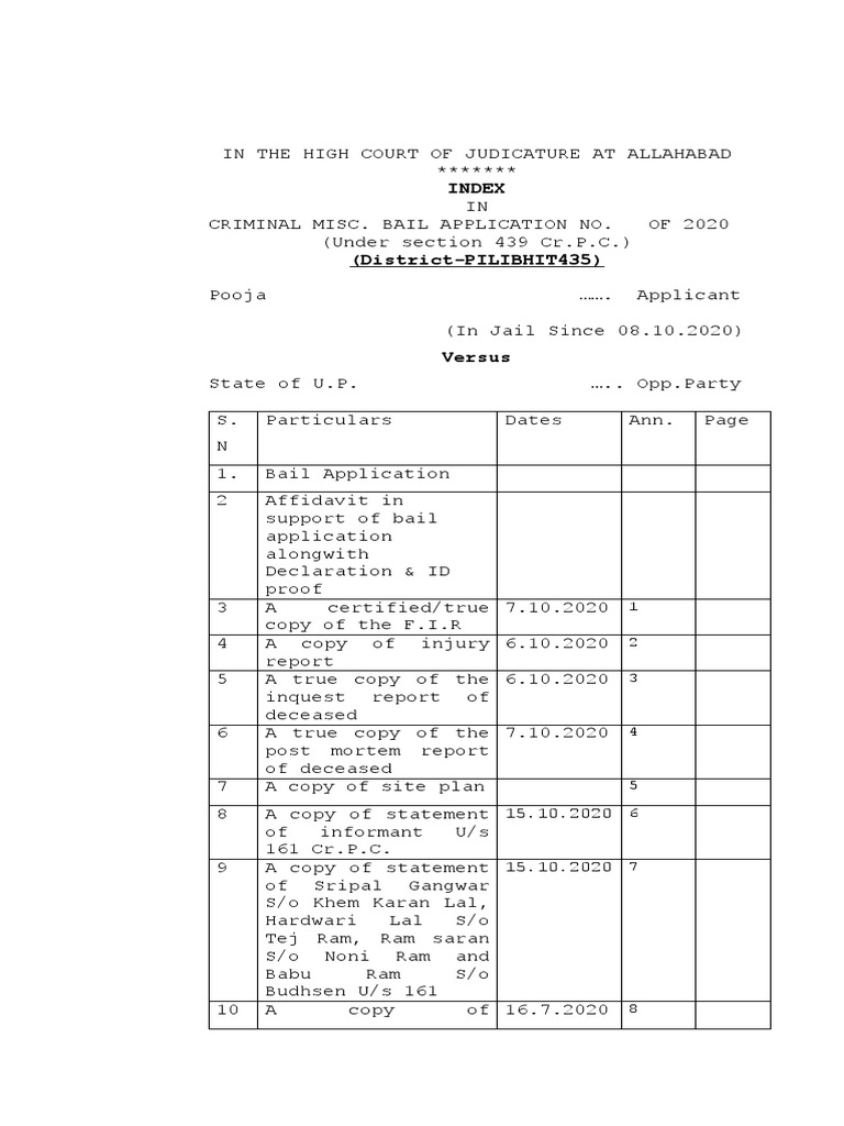 Bail Application in 302 IPC Case | PDF | Affidavit | Bail
