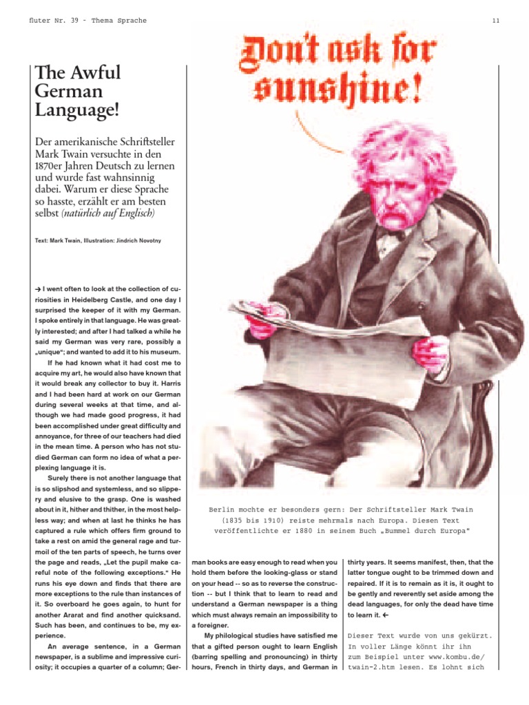 The Awful German Language | PDF | Linguistics